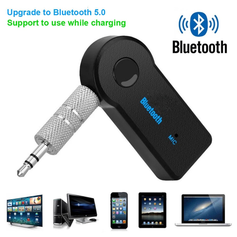 AUX Car Bluetooth Receiver,3.5Mm Socket 5.0 Wireless Bluetooth Adapter,Audio Converter Mobile Phone Hands-Free Stereo