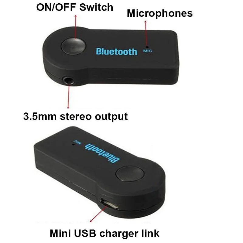 AUX Car Bluetooth Receiver,3.5Mm Socket 5.0 Wireless Bluetooth Adapter,Audio Converter Mobile Phone Hands-Free Stereo
