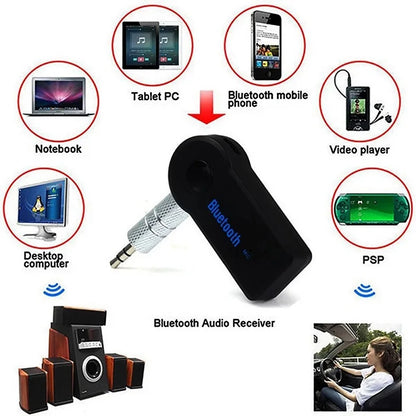 AUX Car Bluetooth Receiver,3.5Mm Socket 5.0 Wireless Bluetooth Adapter,Audio Converter Mobile Phone Hands-Free Stereo